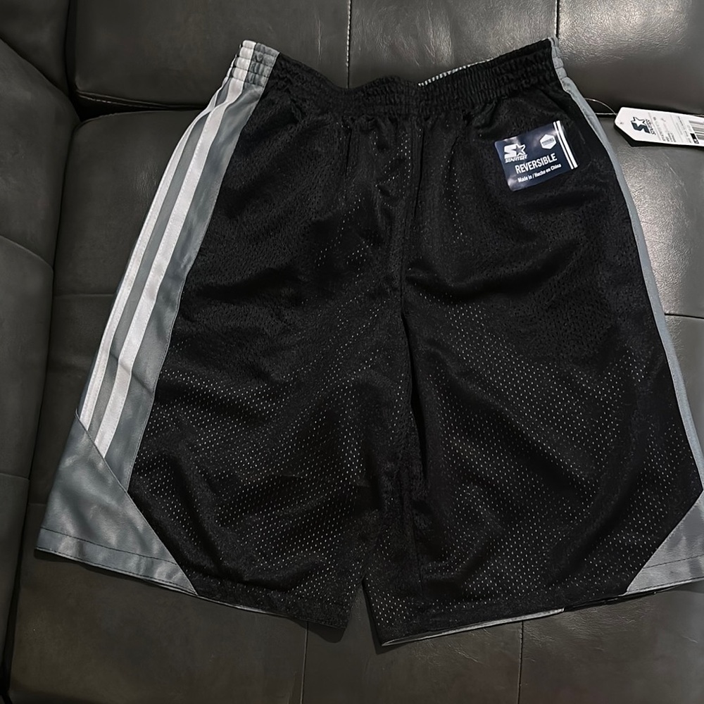 STARTER Black and Gray Athletic Shorts